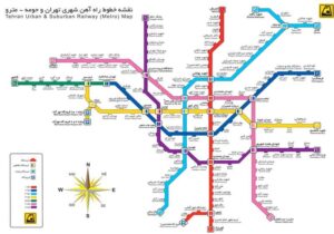 خطوط مترو واقع در منطقه 5 تهران برای خرید و آمد و شد در تهران کرج و حومه